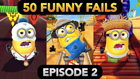 Minion Rush 50 FUNNY FAILS (Episode 2) | Minion Beach, Eduardo's House, The Pyramids