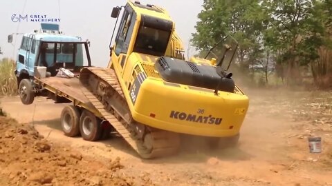 World Dangerous Huge Excavator Operator Skill - Oversize Load Heavy Equipment Machines Working