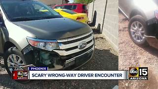 Valley man's car wrecked trying to avoid wrong-way driver in Phoenix