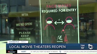 San Diego movie theaters reopen under coronavirus restrictions