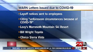 WARN letters issued due to COVID-19