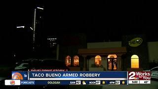 Tulsa Police search for person robbing a Taco Bueno