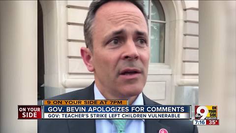 Bevin apologizes for comments