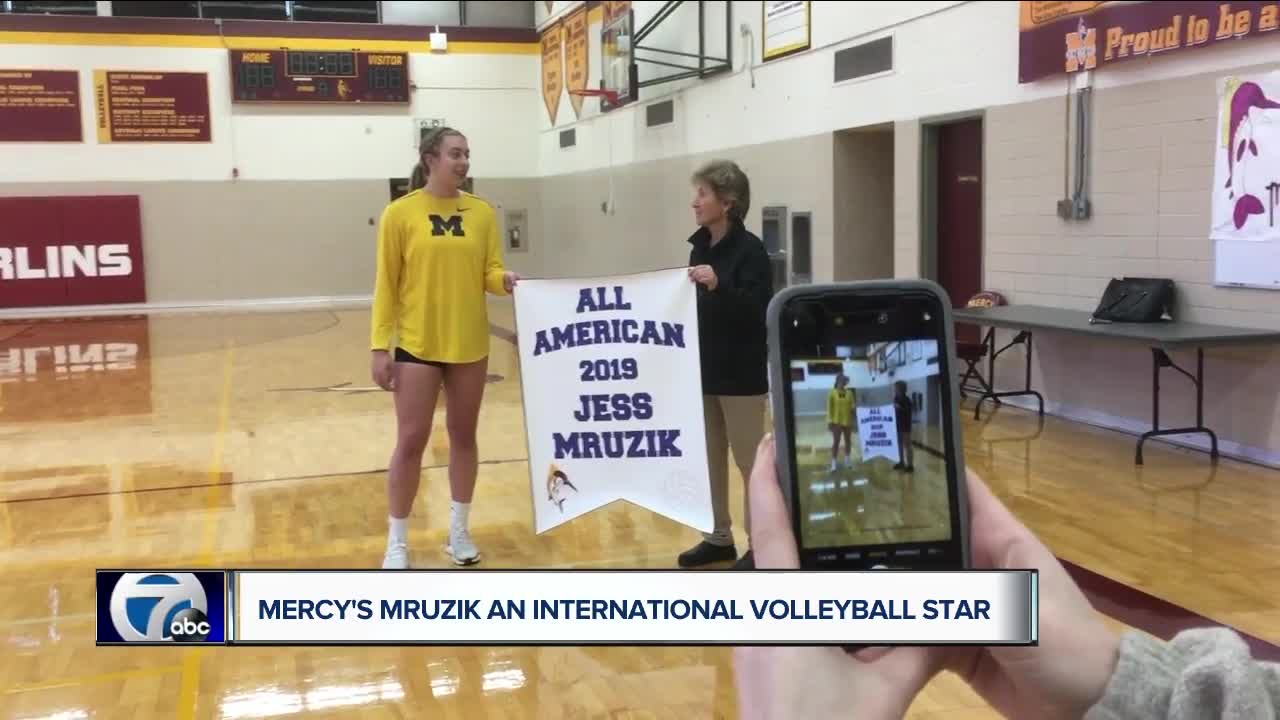 Mercy's Jess Mruzik an international volleyball star