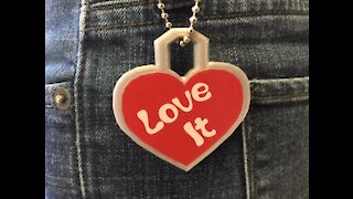 3D Printed Heart Keychain