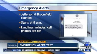 Emergency alert test today
