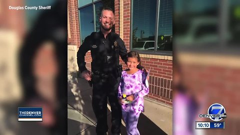 Highlands Ranch girl thanks deputy who helped her mom during road rage incident