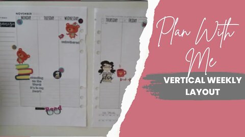 Plan With Me Weekly Vertical Layout