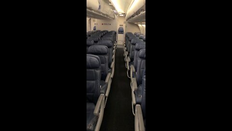 Traveling during covid-19 in an empty airplane