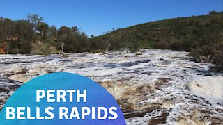 Perth Swan River At Bells Rapids After Heavy Rains,