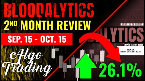 Up 26.1% For Month 2! Algo Trading Results for Sept. 15- Oct. 15 of Bloodalytics #CryptoAlerts
