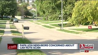 Papillion neighbors warn of car note scam