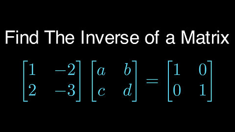 Find The Inverse Using Matrix Multiplication #mathematics #precalculus #linearalgebra