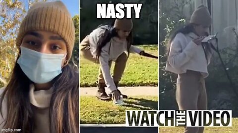 Woman Uses Her Mask To Pick Up Dog Poop And Puts It Back On Her Face