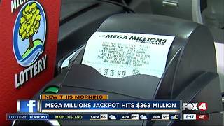 Tuesday night's Mega Millions drawing could bring $363M jackpot