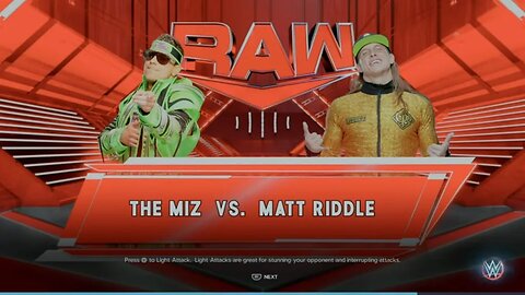 WWE Monday Night Raw The Miz vs Matt Riddle