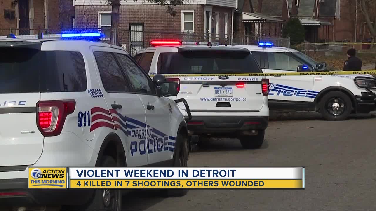 4 killed in 7 shootings across Detroit this weekend