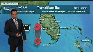 Tropical Storm Elsa moves toward Florida's west coast