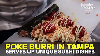 Eat sushi pizza and sushi donuts at Poke Burri in Tampa | Taste and See Tampa Bay