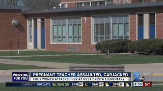 Pregnant teacher assaulted, carjacked in elementary school parking lot