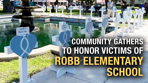 Uvalde community gathers at town square to honor slain victims of Robb Elementary