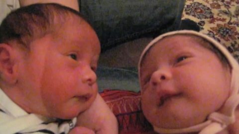 Twins Sync Their Hiccups To Create A Beautiful Symphony (LOL!)