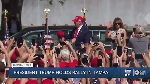 President Trump held MAGA rally at Raymond James Stadium Thursday
