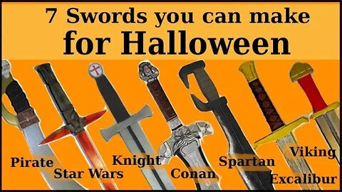 Seven Swords for Halloween - Make with cardboard or foamboard