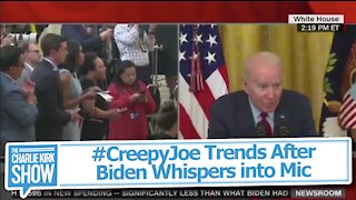 #CreepyJoe Trends After Biden Whispers into Mic