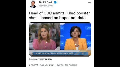 CDC admits no data on booster