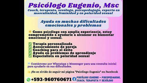 Psicólogo Eugenio -2 #Psicología, #Autoayuda, #SaludMental, #ConsejosPsicológicos