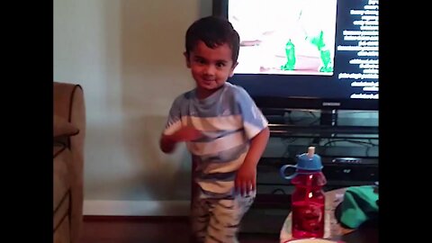 2 years old Zach dancing to the Toy Story 3 song