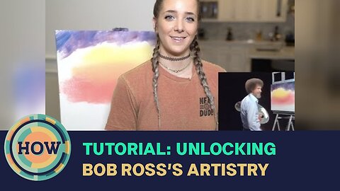 Unlocking Bob Ross's Artistry: Following A Bob Ross Painting Tutorial with JennaMarbles"