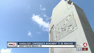 Vandalized Confederate Monument to be Removed