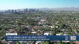 Phoenix's urban development is making an already hot desert, even warmer
