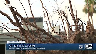 East Valley families working to clean up damage of Thursday night storms