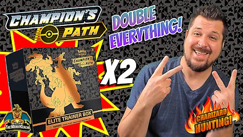 Champion's Path Elite Trainer Box X2 | Charizard Hunting | Pokemon Cards Opening