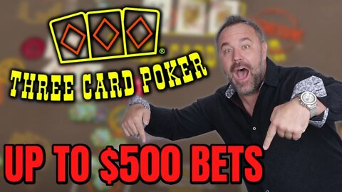 High Limit Three Card Poker: HUGE BETS" w/@FILTHY POKER