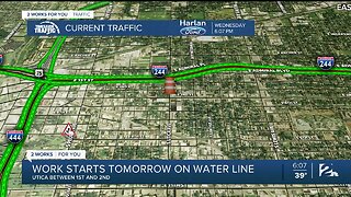 Traffic Alert: Work Begins Thursday To Fix Water Line At Utica