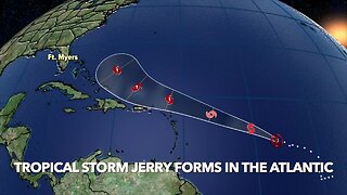 Tropical Storm Jerry forms in the Atlantic