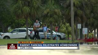 Parent parking frustrates homeowner
