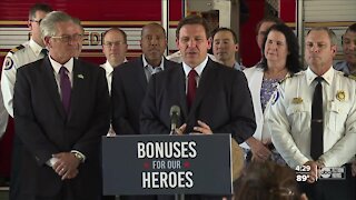 Gov. DeSantis announces $1K bonuses for first responders