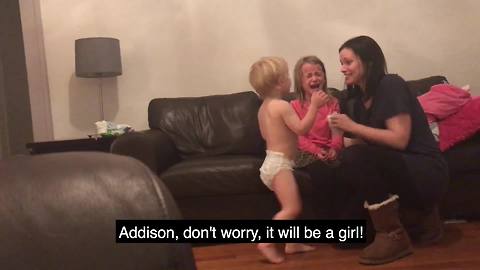 Girl Cries At Gender Reveal Because She Doesn’t Want Another Baby Brother