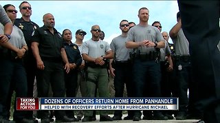 Tampa Officers return home after weeks of Hurricane Michael recovery mission