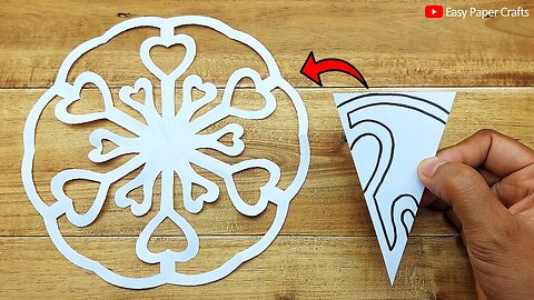 Valentine's Day Special Paper Cutting Design | How to Make Paper Snowflake | Easy Paper Crafts
