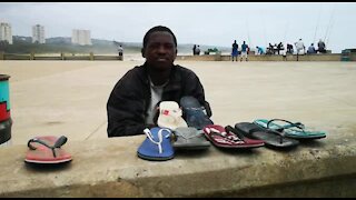 SOUTH AFRICA - Durban - Homeless man collects Flip Flops (Videos) (rFB)