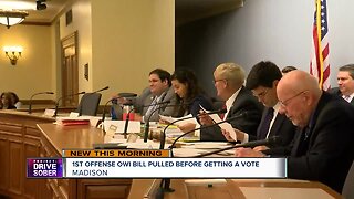 1st offense OWI bill pulled before getting a vote