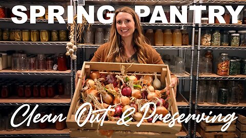 Spring Pantry Cleaning (PART 1) \\ Making Pumpkin Puree, Apple Juice, Freeze Dried Onions