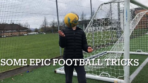 Me and my friend doing epic football tricks￼
