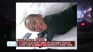 3-year-old dies after being shot on Detroit's west side